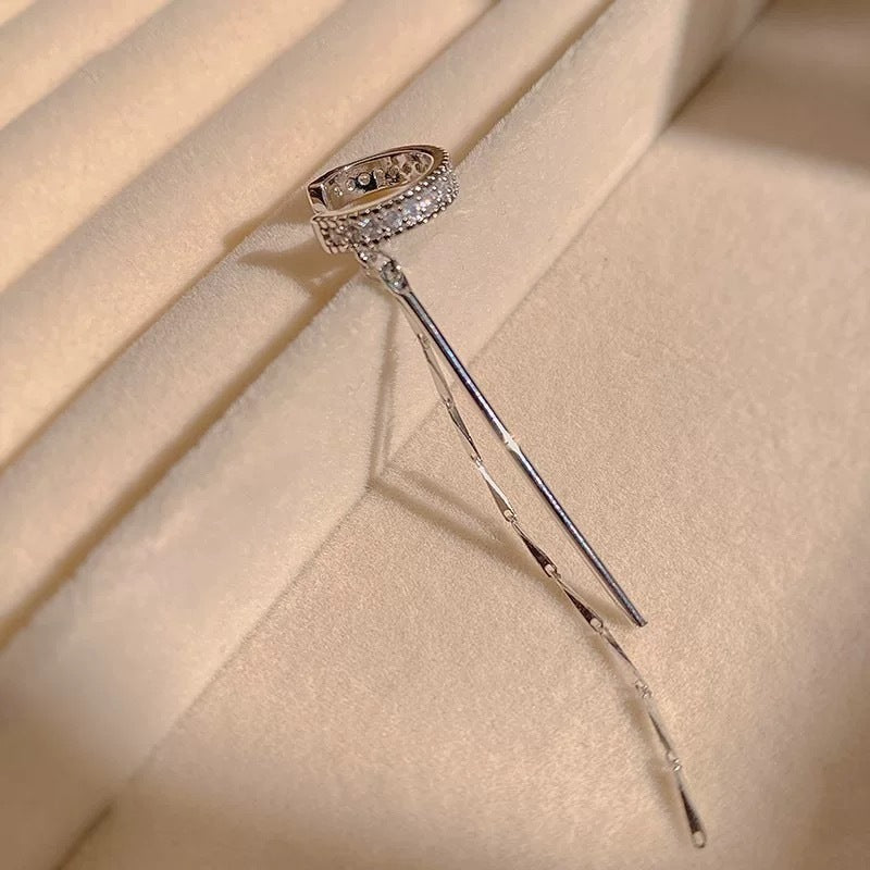 C-shaped Tassel Ear Clips For Women Minimalist Design No Ear Piercing Required