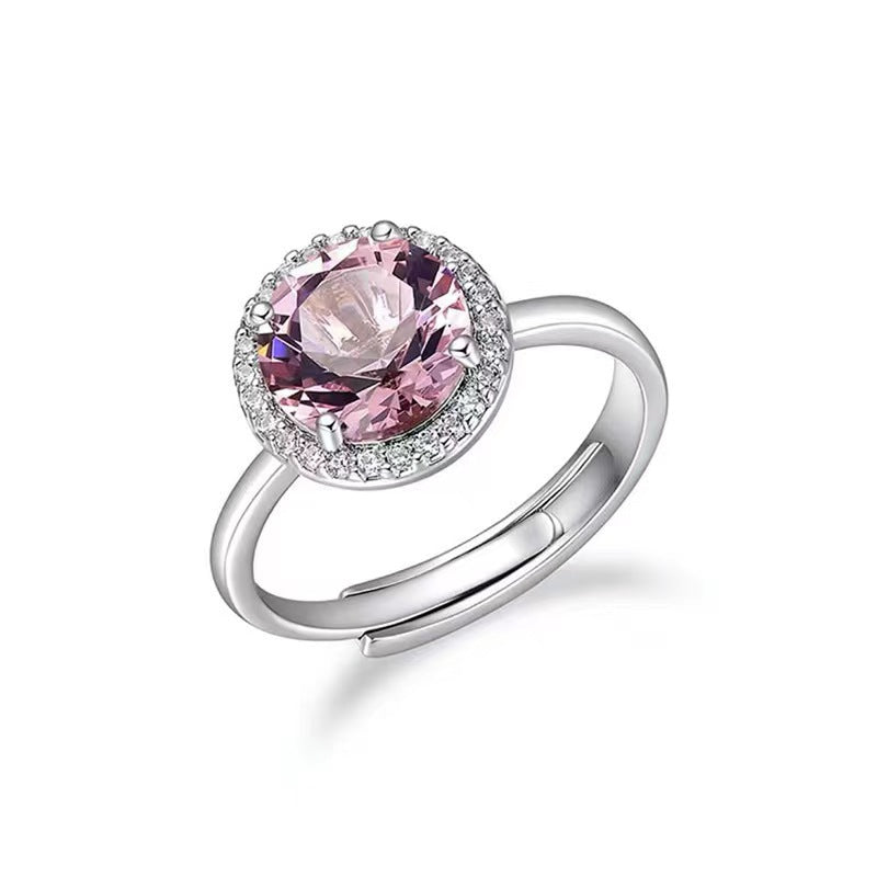 3-Carat Fashionable Princess-Cut Round-Shape Open-End Ring