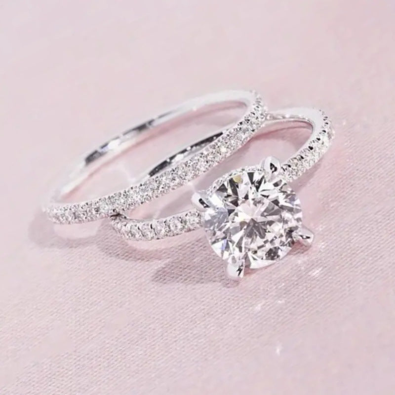 Simple And Versatile Geometric Punk Diamond Women's Ring