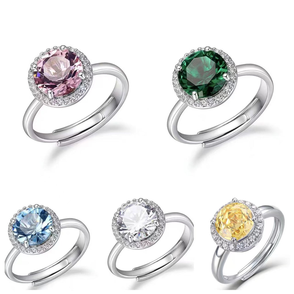 3-Carat Fashionable Princess-Cut Round-Shape Open-End Ring