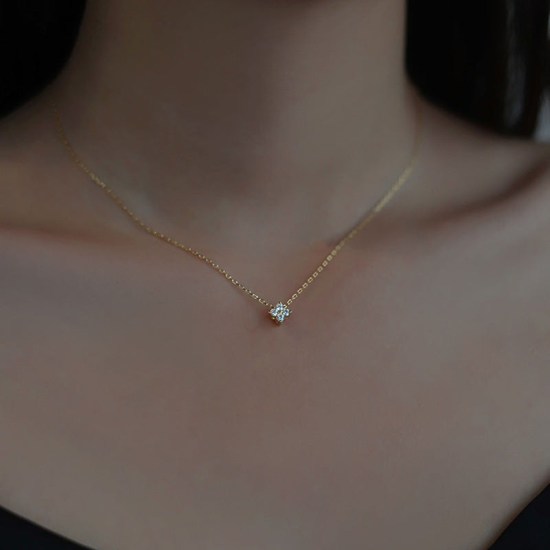 Japanese And Korean Four-leaf Clover Necklace Women's Minimalist Style