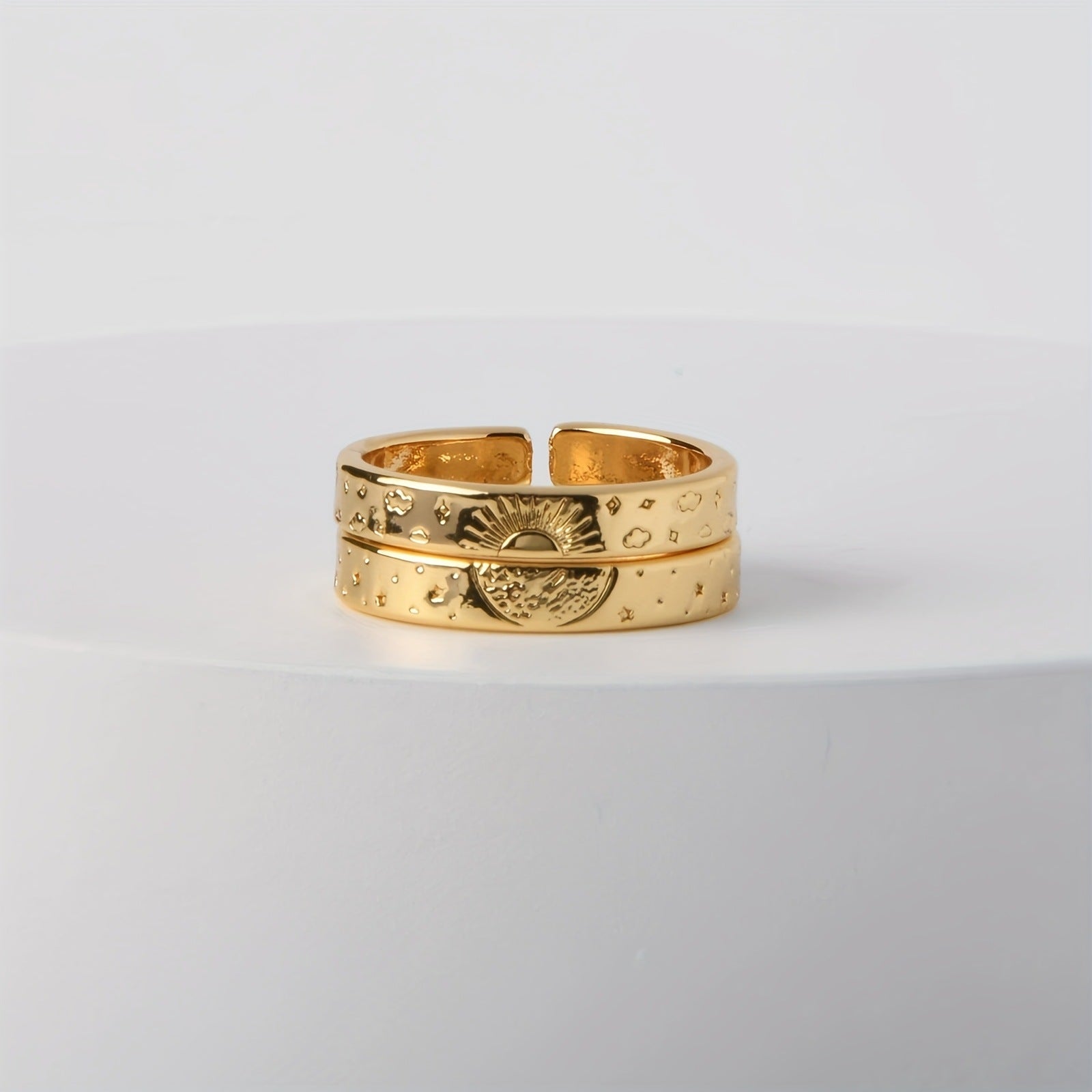 Sun And Moon Couple Rings For Him And Her