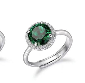 3-Carat Fashionable Princess-Cut Round-Shape Open-End Ring