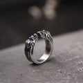 Double-sided Ghost-head Open Ring Vintage Punk Style