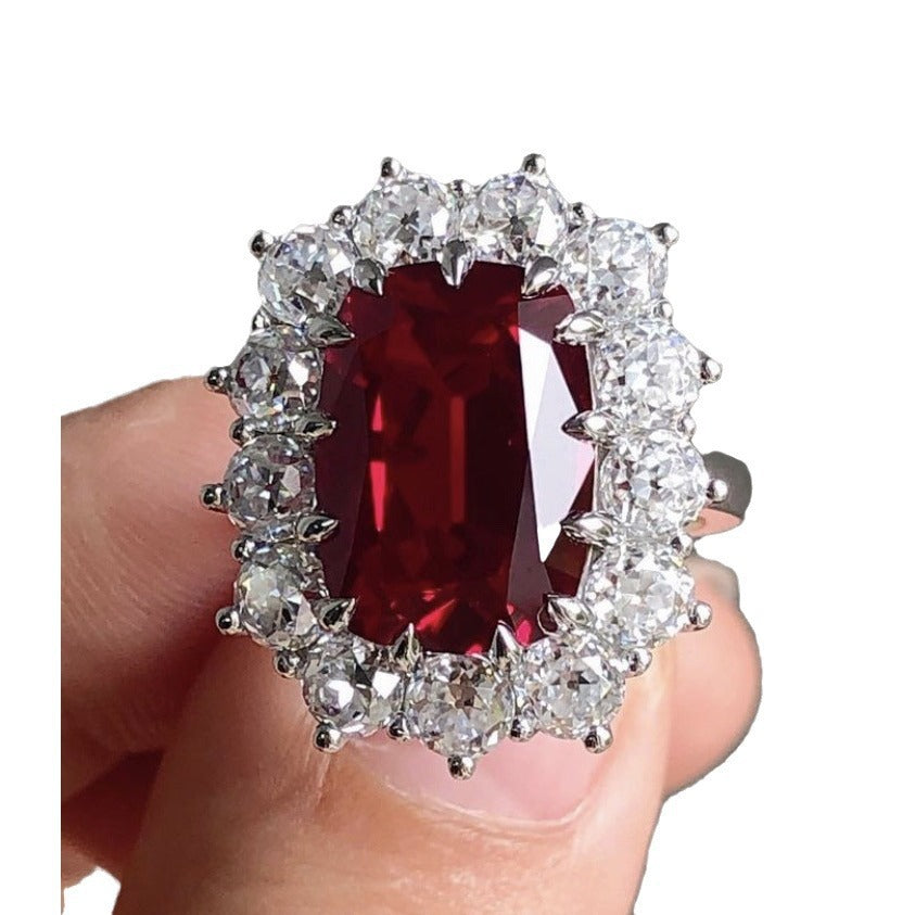 Classic Ruby-encrusted Womens Ring