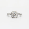 Womens Sparkling Diamond Square Candy Open Ring
