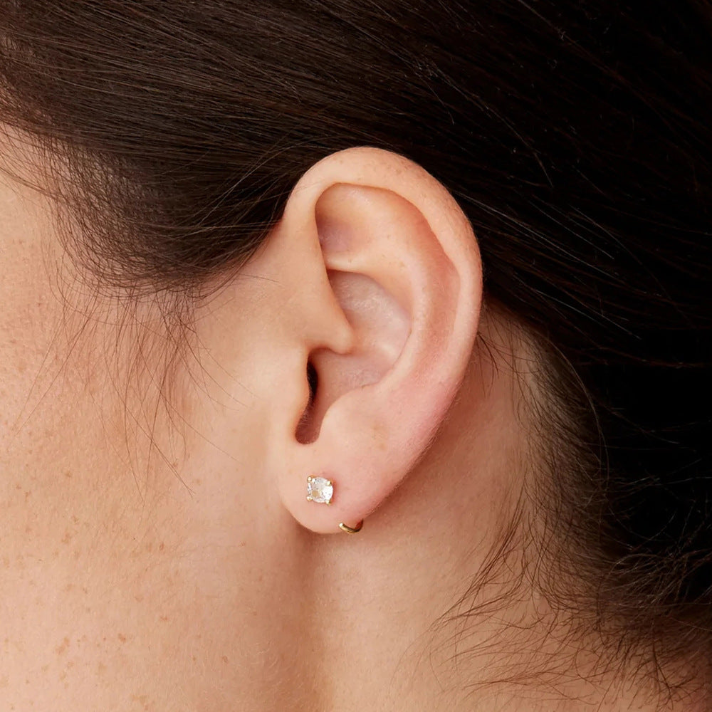 Semicircular Piercing Earrings In A Minimalist Style