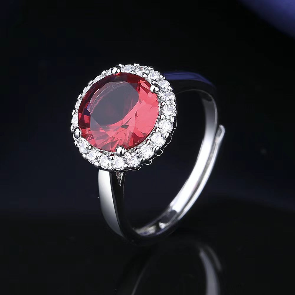 3-Carat Fashionable Princess-Cut Round-Shape Open-End Ring