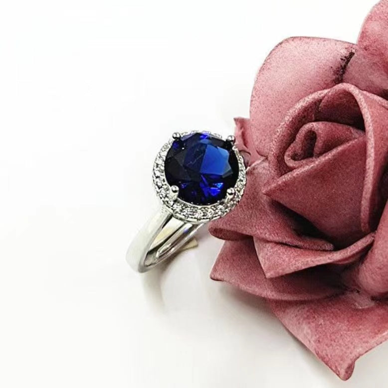 3-Carat Fashionable Princess-Cut Round-Shape Open-End Ring