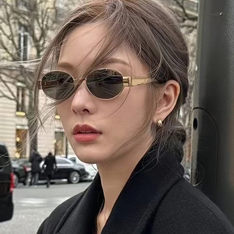 Fashion Retro Oval Sunglasses For Women